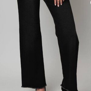 Wide Leg Frayed Hem Pants